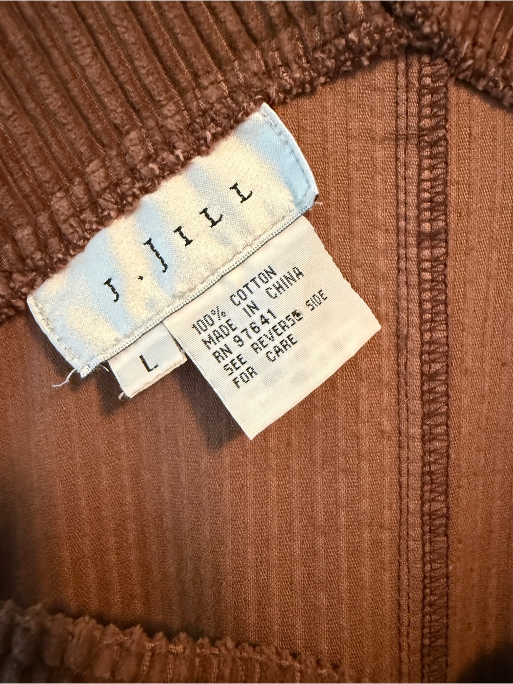 J. Jill | Vintage Brown Corduroy Overalls Dress | Size Large - Picture 7 of 9